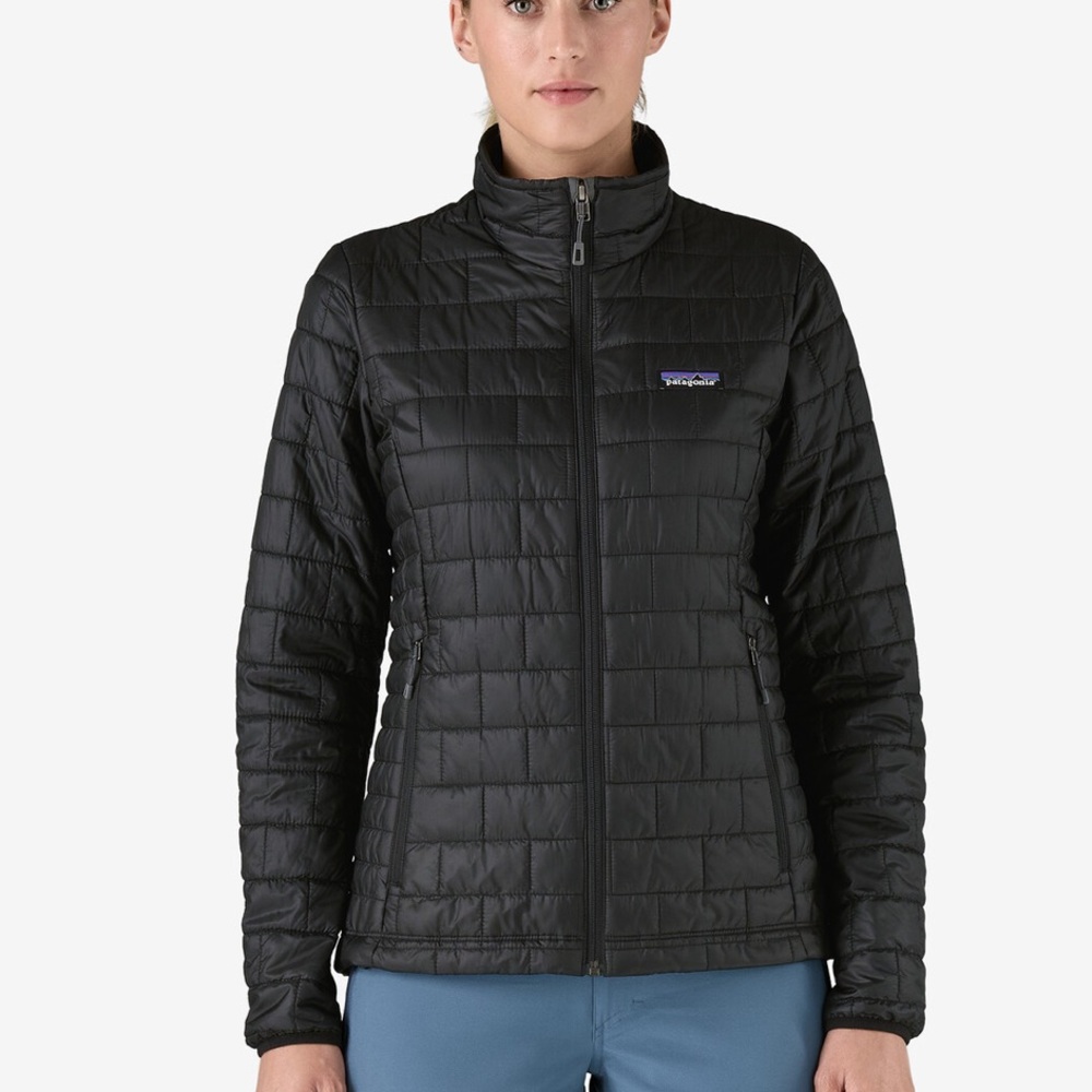 Women’s Patagonia Black Nano Puffer Jacket size X Small black perfect condition